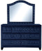 Myco Furniture - Josie Dresser with Mirror in Blue - JS400-DR-M - GreatFurnitureDeal