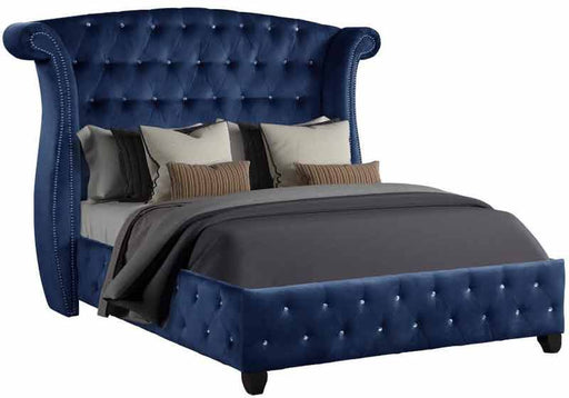 Myco Furniture - Josie 6 Piece King Bedroom Set in Blue - JS400-K-6SET - GreatFurnitureDeal