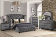 Myco Furniture - Josie 3 Piece King Bedroom Set in Gray - JS401-K-3SET - GreatFurnitureDeal