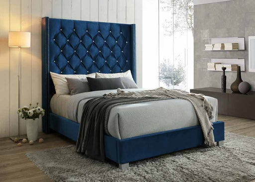Myco Furniture - Juliana Queen Bed in Navy Blue - JU8007-Q-NV - GreatFurnitureDeal
