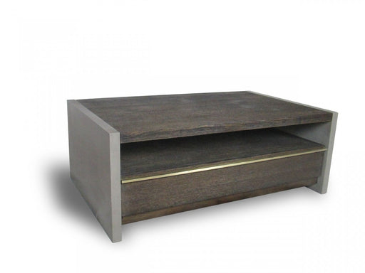 VIG Furniture - Modrest June Modern Dark Grey Concrete & Walnut Coffee Table - VGGR639081-WAL-CT - GreatFurnitureDeal