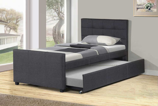 Mariano Furniture - K20 Twin Bed with Trundle in Dark Gray - BQK20 - GreatFurnitureDeal