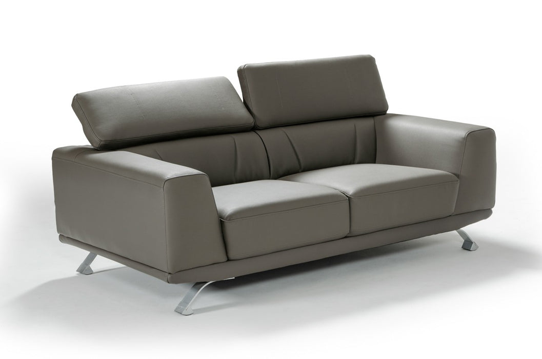 VIG Furniture - Divani Casa Brustle Modern Dark Grey Eco-Leather Sofa Set - VGKN8334-GRY - GreatFurnitureDeal
