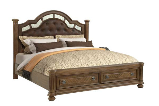 Myco Furniture - Karla King Storage Bed in Walnut - KA405-K - GreatFurnitureDeal