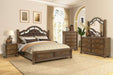 Myco Furniture - Karla 5 Piece Queen Storage Bedroom Set in Walnut - KA405-Q-5SET - GreatFurnitureDeal