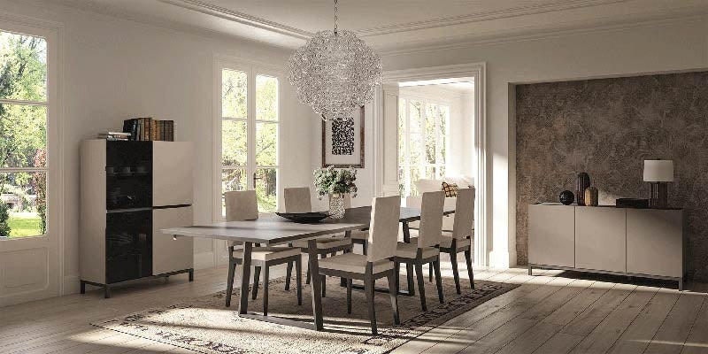 ESF Furniture - Status Italy Kali 5 Piece Dining Table Set with 2 Extension - KALI-5SET
