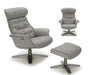 J&M Furniture - Karma 2 Piece Chair and Ottoman Set in Grey - 18146-2SET - GreatFurnitureDeal