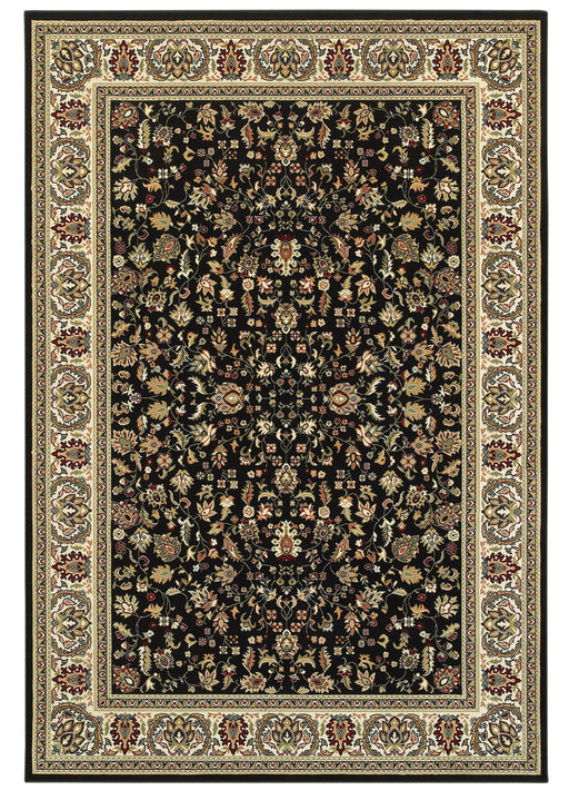 Oriental Weavers - Kashan Black/ Ivory Area Rug - 108B1 - GreatFurnitureDeal