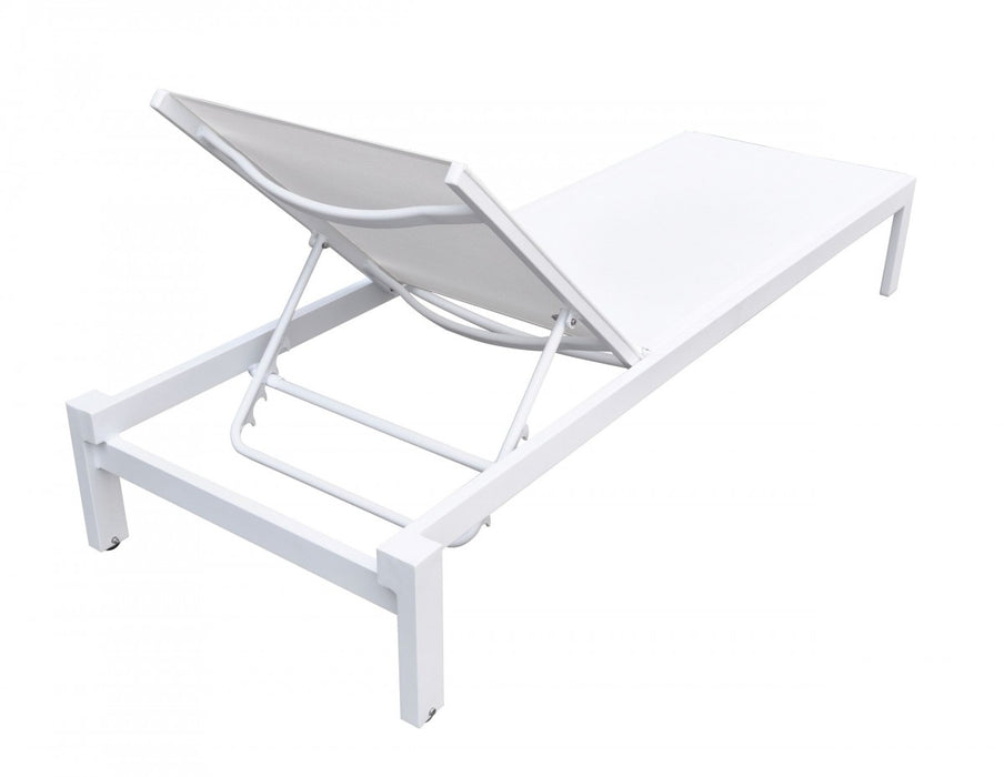VIG Furniture - Renava Kayak - Modern White Outdoor Chaise Lounge - VGGERHAEGEAN-GRY