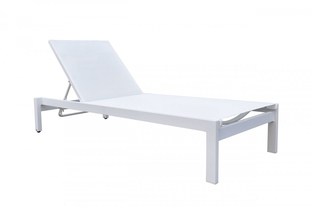 VIG Furniture - Renava Kayak - Modern White Outdoor Chaise Lounge - VGGERHAEGEAN-GRY - GreatFurnitureDeal