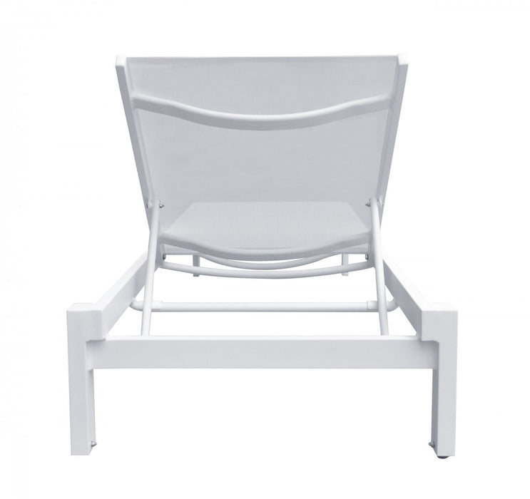 VIG Furniture - Renava Kayak - Modern White Outdoor Chaise Lounge - VGGERHAEGEAN-GRY