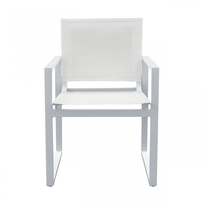 VIG Furniture - Renava Kayak - Modern White Outdoor Dining Armchair (Set of 2) - VGGERHAGEAN-WHT