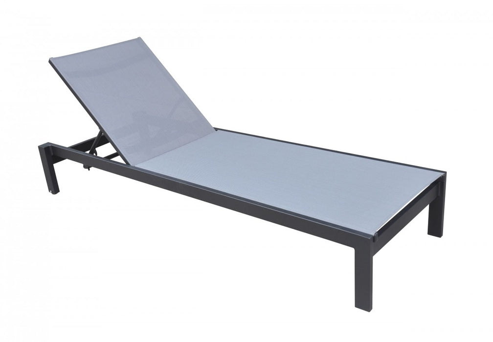 VIG Furniture - Renava Kayak - Modern Charcoal Outdoor Chaise Lounge - VGGEAGEAN-GRY - GreatFurnitureDeal