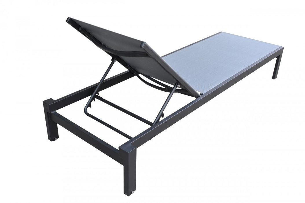 VIG Furniture - Renava Kayak - Modern Charcoal Outdoor Chaise Lounge - VGGEAGEAN-GRY