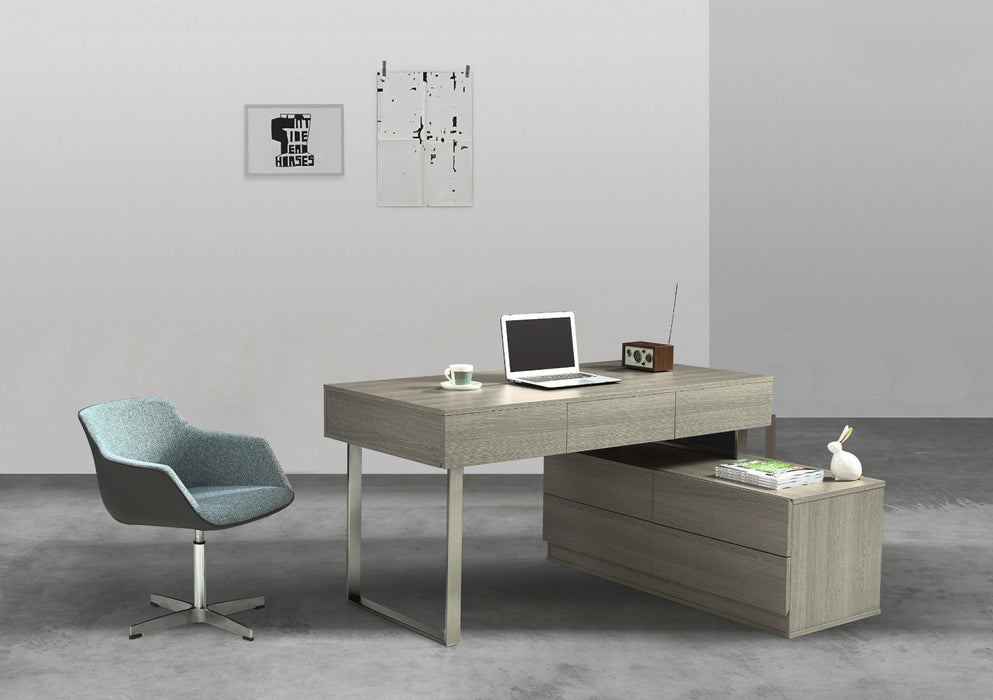 J&M Furniture - LP KD12 Office Desk in Grey - 17918-GR - GreatFurnitureDeal