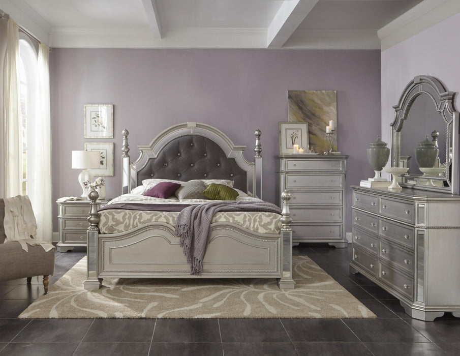 Myco Furniture - Kendall 3 Piece King Bedroom Set in Silver - KE165-K-3SET - GreatFurnitureDeal
