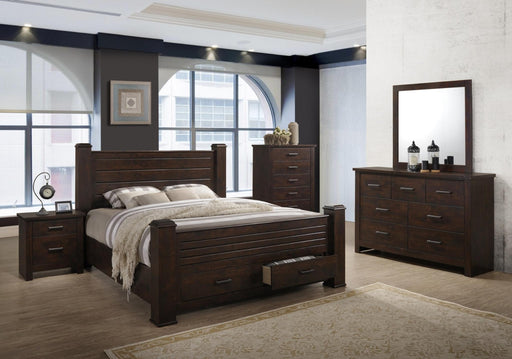 Myco Furniture - Kennedy 5 Piece Full Bedroom Set in Dark Brown - KE405-F-5SET - GreatFurnitureDeal