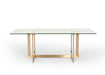 VIG Furniture - Modrest Keaton Modern Glass & Brass Dining Table - VGVCT8961-G - GreatFurnitureDeal