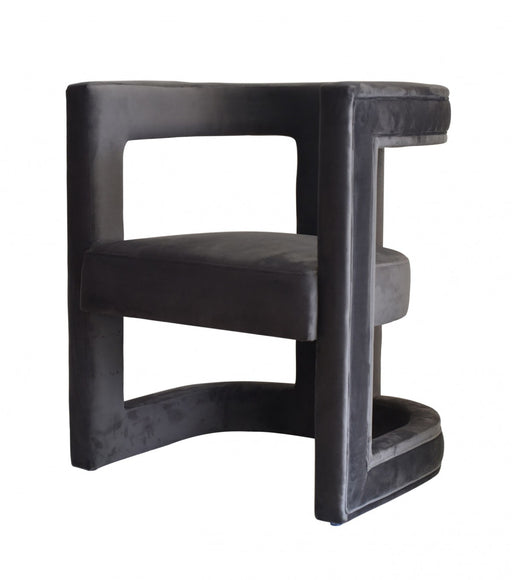 VIG Furniture - Modrest Kendra Dark Grey Fabic Accent Chair - VGRHRHS-AC-231-DKGRY-CH - GreatFurnitureDeal