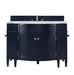 James Martin Furniture - Brittany 46" Single Vanity, Victory Blue w- 3 CM Carrara Marble Top - 650-V46R-VBL-CAR - GreatFurnitureDeal