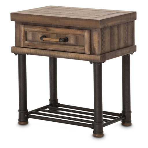 AICO Furniture - Crossings Side Table W- Drawer in Reclaimed Barn - KI-CRSG040-217 - GreatFurnitureDeal