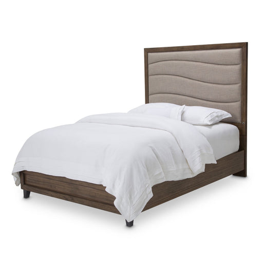 AICO Furniture - Del Mar Sound Eastern King Panel Bed W-Fabric Insert in Boardwalk - KI-DELM014EK-215 - GreatFurnitureDeal