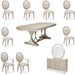 AICO Furniture - Eclipse 11 Piece Oval Dining Table Set in Moonlight - KI-ECLP000-135-11SET - GreatFurnitureDeal