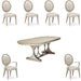 AICO Furniture - Eclipse 7 Piece Oval Dining Table Set in Moonlight - KI-ECLP000DRS7-135 - GreatFurnitureDeal