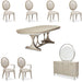 AICO Furniture - Eclipse 9 Piece Oval Dining Table Set in Moonlight - KI-ECLP000-07-135-9SET - GreatFurnitureDeal