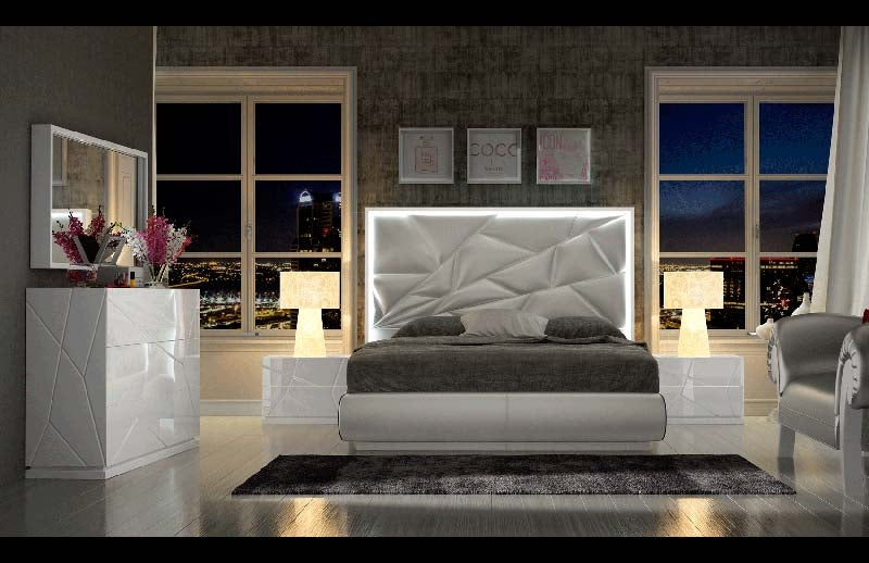 ESF Furniture - Franco Spain Kiu 4 Piece Queen Bedroom Set - KIUQBDD-4SET