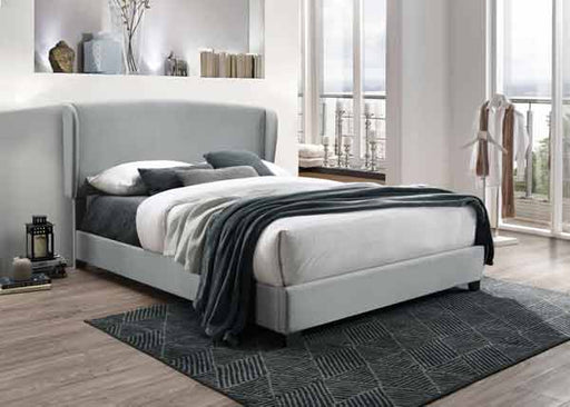 Myco Furniture - Kimberly Wingback Queen Bed in Gray - KM8002-Q-GY - GreatFurnitureDeal
