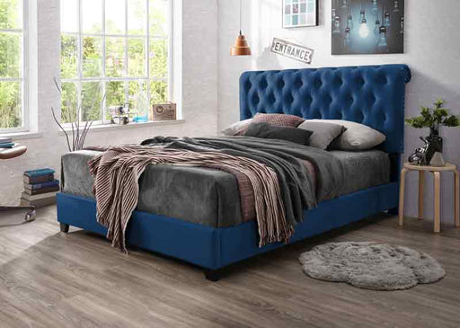 Myco Furniture - Kimberly Tufted Queen Bed in Blue - KM8003-Q-BL - GreatFurnitureDeal