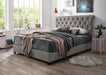 Myco Furniture - Kimberly Tufted Queen Bed in Brown - KM8003-Q-BR - GreatFurnitureDeal