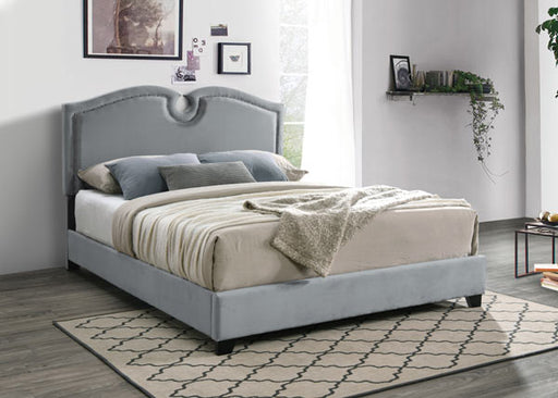 Myco Furniture - Kimberly Scalloped Queen Bed in Gray - KM8004-Q-GY - GreatFurnitureDeal