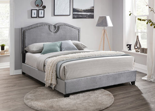 Myco Furniture - Kimberly Scalloped King Bed in Silver - KM8004-K-SV - GreatFurnitureDeal