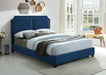 Myco Furniture - Kimberly Nailhead Queen Bed in Blue - KM8005-Q-BL - GreatFurnitureDeal