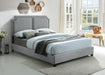 Myco Furniture - Kimberly Nailhead King Bed in Gray - KM8005-K-GY - GreatFurnitureDeal