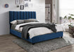 Myco Furniture - Kimberly Panel King Bed in Blue - KM8006-K-BL - GreatFurnitureDeal