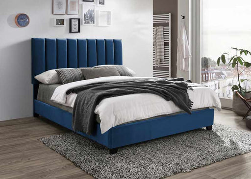 Myco Furniture - Kimberly Panel Queen Bed in Blue - KM8006-Q-BL - GreatFurnitureDeal