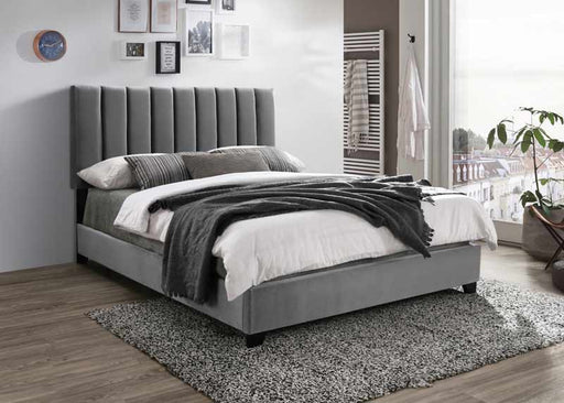 Myco Furniture - Kimberly Panel Queen Bed in Silver - KM8006-Q-SV - GreatFurnitureDeal