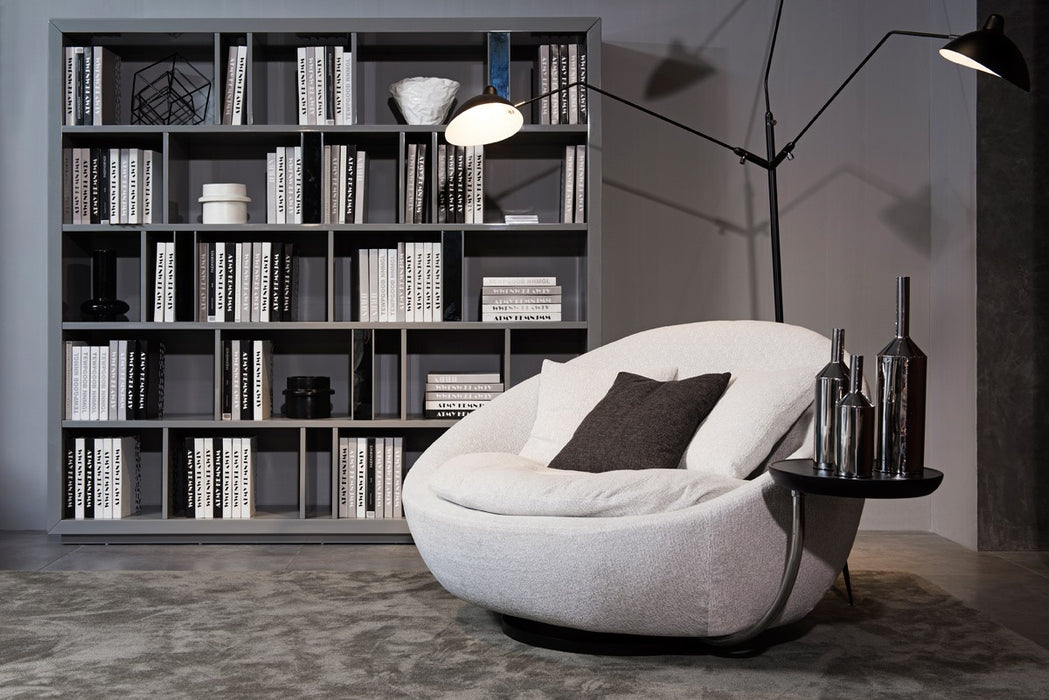 VIG Furniture - Divani Casa Alba Modern Grey Fabric Chair w/ Tray - VGWCL157-GRY