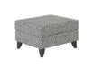 Southern Home Furnishings - Winston Salt Accent Chair Ottoman in Grey/White - 243 Faux Skiin Carbon Ottoman - GreatFurnitureDeal