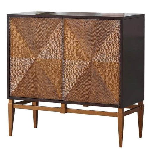Mariano Furniture - Brown Antique Gold Accent Cabinet - BM-2187 - GreatFurnitureDeal