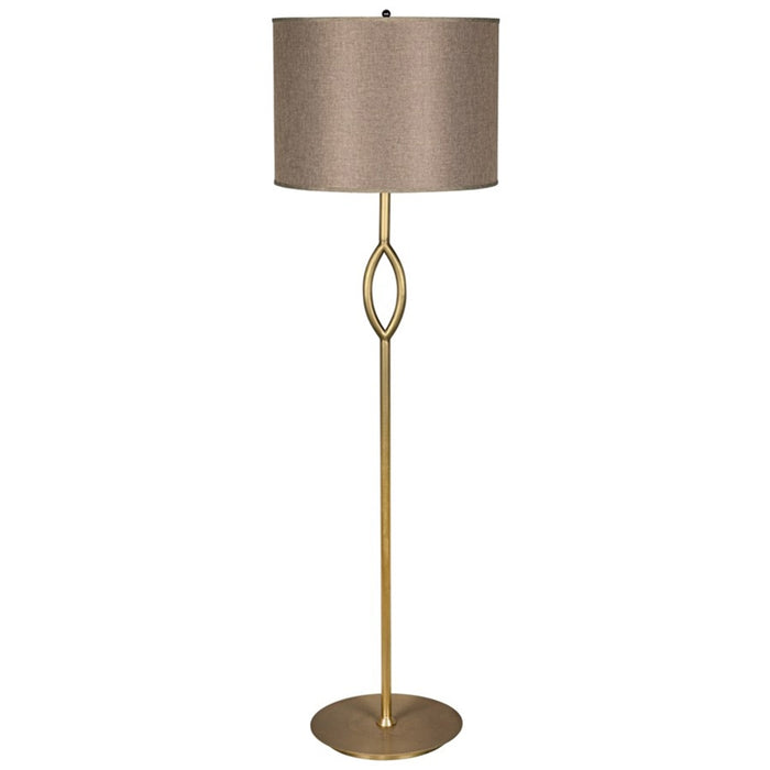 NOIR Furniture - Ridge Floor Lamp in Antique Brass - LAMP515MBSH