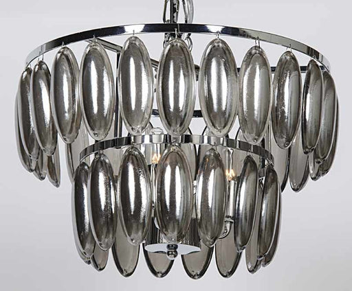 NOIR Furniture - Lolita Chandelier, Small, Chrome Finish, Metal and Glass - LAMP577CR-S - GreatFurnitureDeal