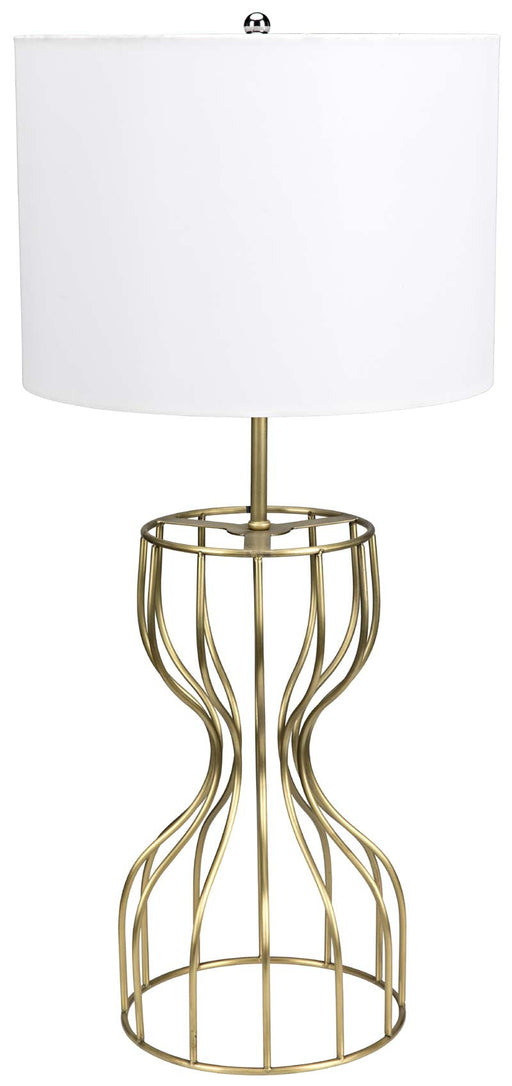 NOIR Furniture - Perry Table Lamp, Antique Brass - LAMP623MBSH