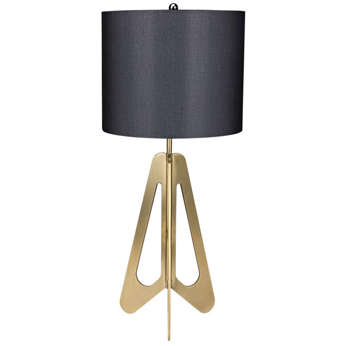 NOIR Furniture - Candis Lamp, White Shade, Antique Brass Finish - LAMP667MBSH