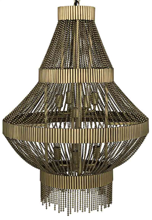 NOIR Furniture - Domo Chandelier, Metal with Brass - LAMP695MB - GreatFurnitureDeal