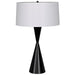 NOIR Furniture - Noble Table Lamp with Shade, Black Metal - LAMP712MTBSH