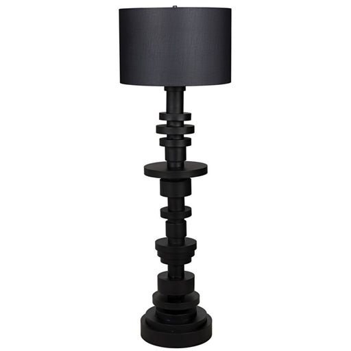 NOIR Furniture - Wilton Floor Lamp with Shade, Black Metal - LAMP749MTBSH - GreatFurnitureDeal
